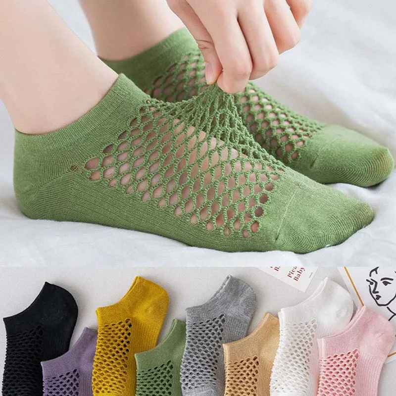 3pairs Women's Socks Breathable Fishnet Casual Ankle Sock Fashion Comfortable High Quality Summer Thin Ladies Calcetines Mujer