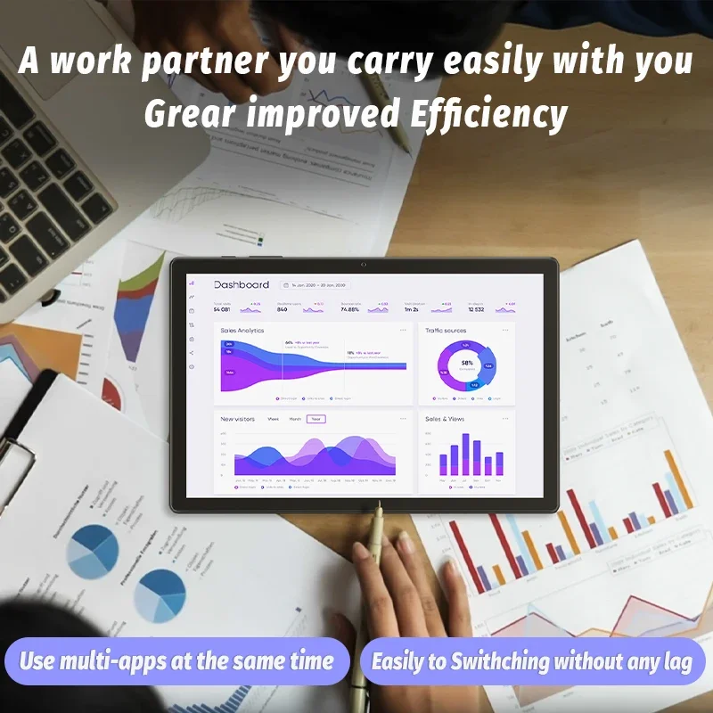 Tableta Android 15 de 10,95 pulgadas con batería de gran capacidad de 8000 mAh, 2025 tabletas para adultos con expansión de 12 GB + 128 GB + 1 TB, 8 núcleos