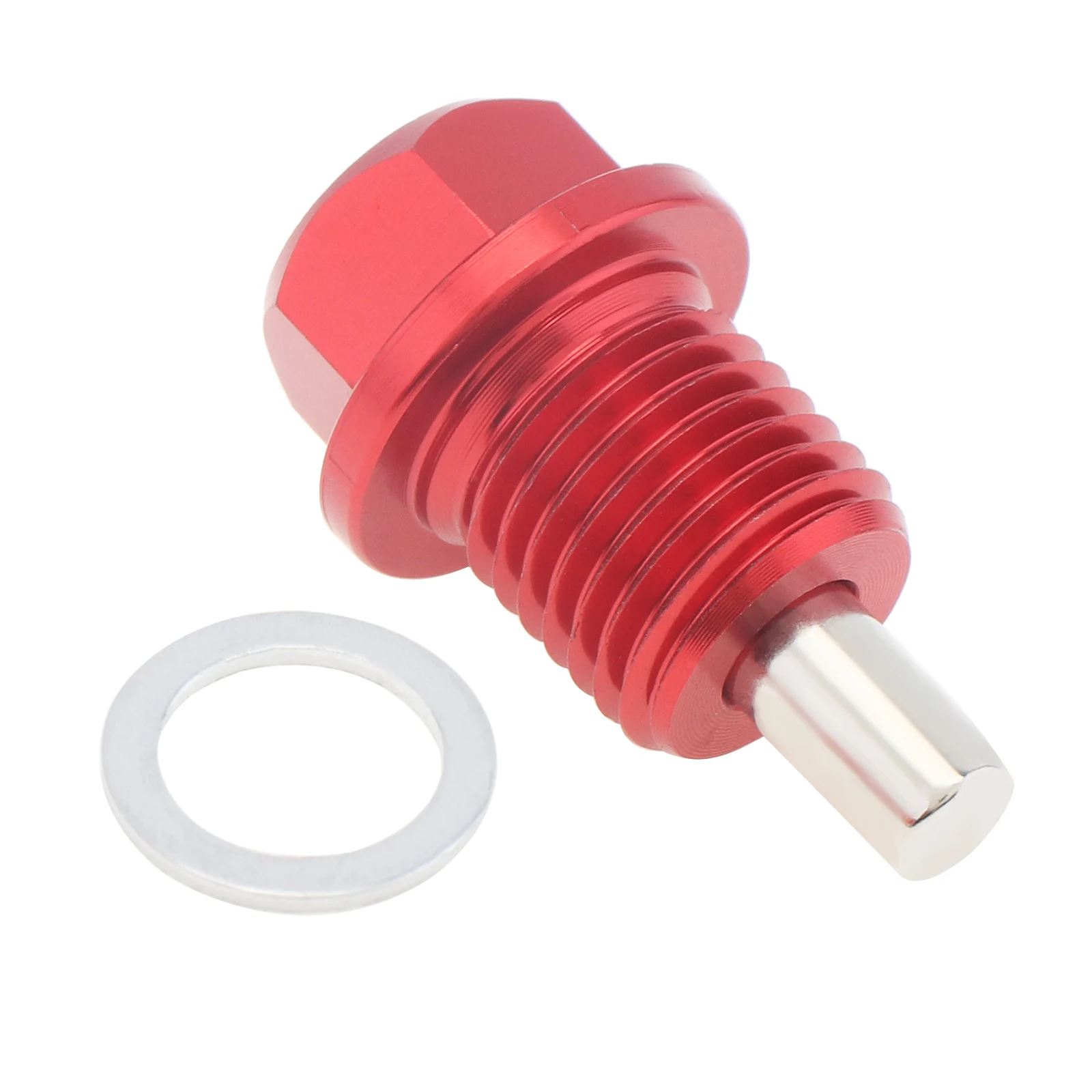 

M14x1.5 Magnetic Oil Drain Plug Oil Drain Sump Nut Aviation Aluminum with Washer Gasket Oil Drain Bolt Car Accessories