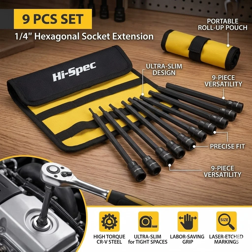 Hi-Spec 9PCS 1/4