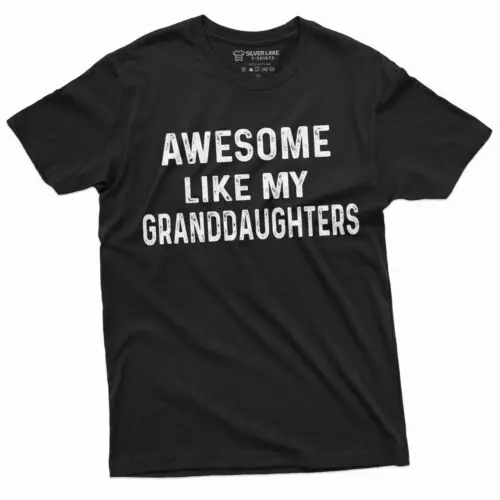 Men's Awesome Like my Granddaughters T-shirt Grandpa Grandma Grandfather Gift T