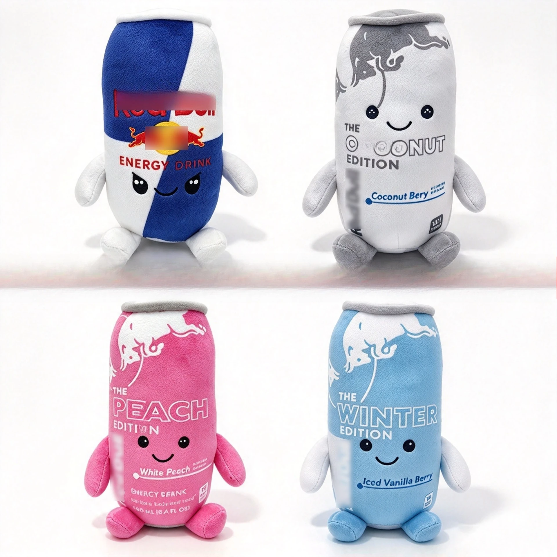 Neu auf Lager Blau Rosa Energy Niuniu Getränkedosen-Anhänger Puppe Kawaii Heimdekoration Sammlerstück Geburtstagsgeschenk