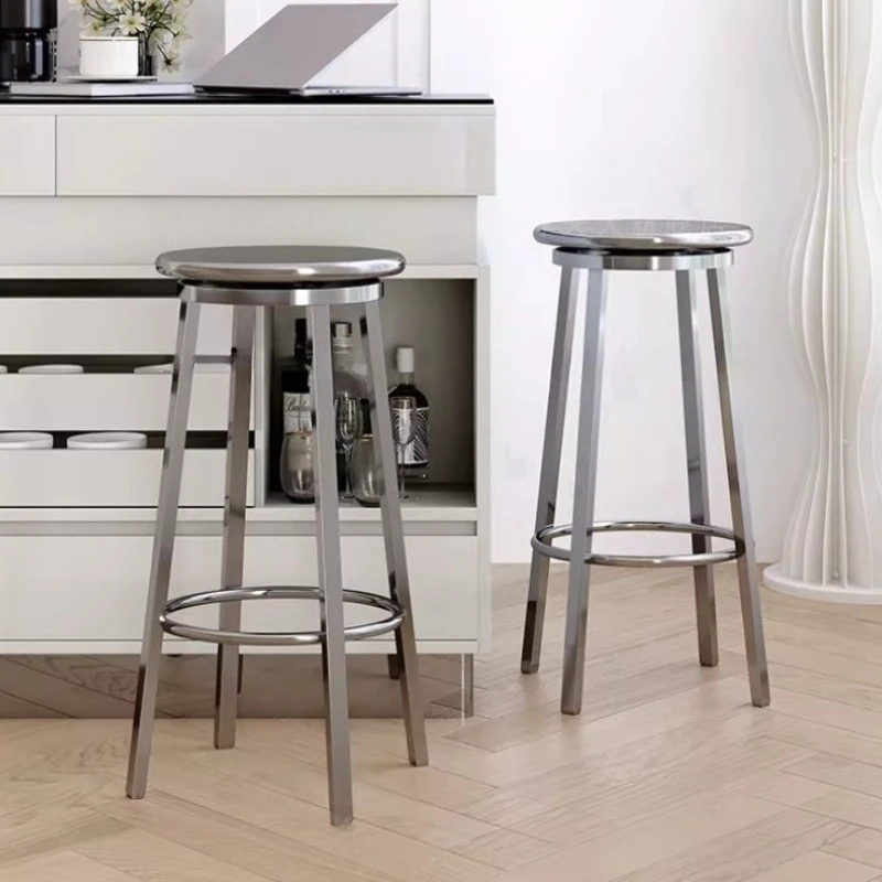 

Nordic Swivel Bar Stool Modern Minimalist Metal Counter Stool Home Cafe Milk Tea Shop High Stool Industrial Design Footrest