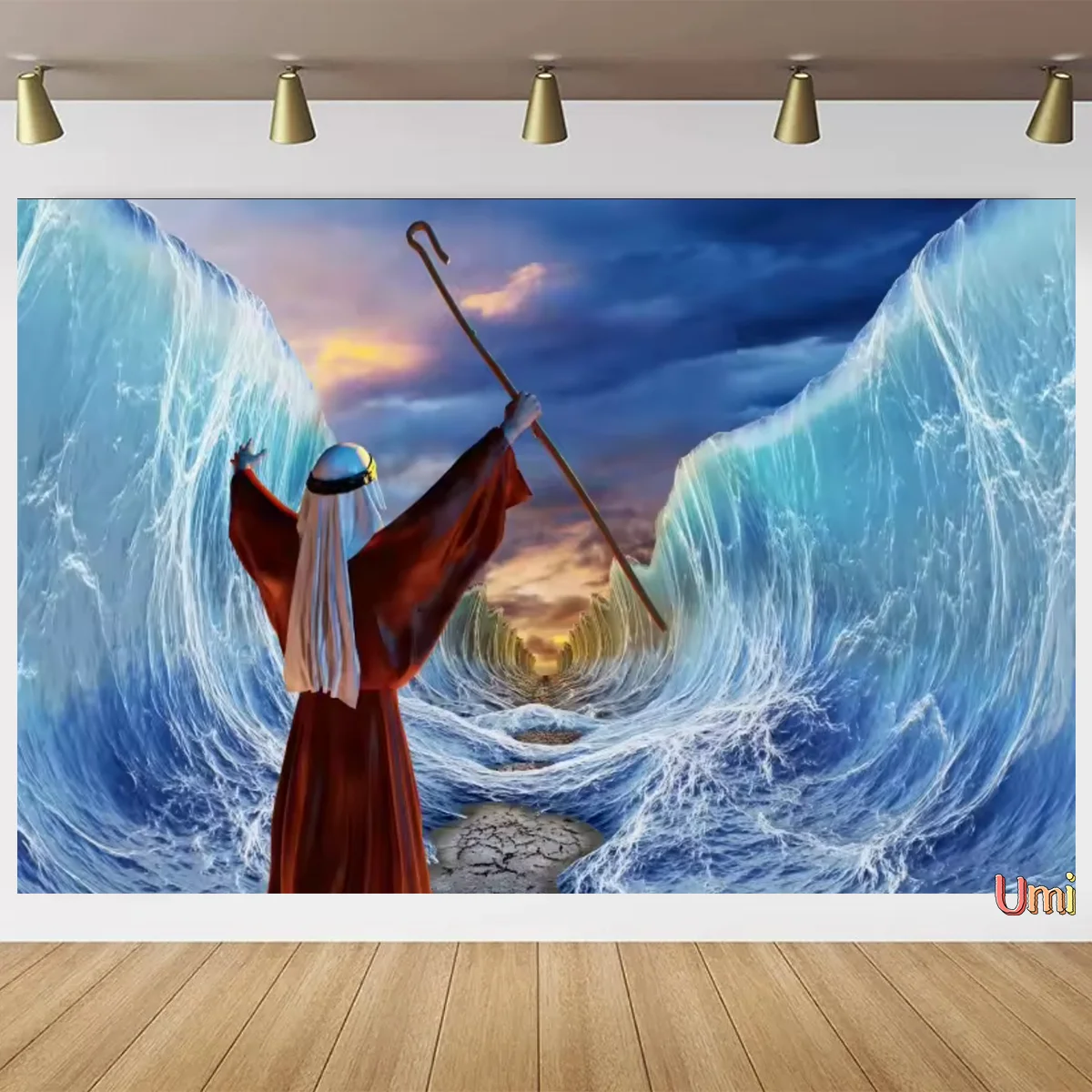 

Umi Moses Passover Red Sea Photo Background Jewish Moses Parting Red Sea Jewish Festival Photography Background Wall Decoration