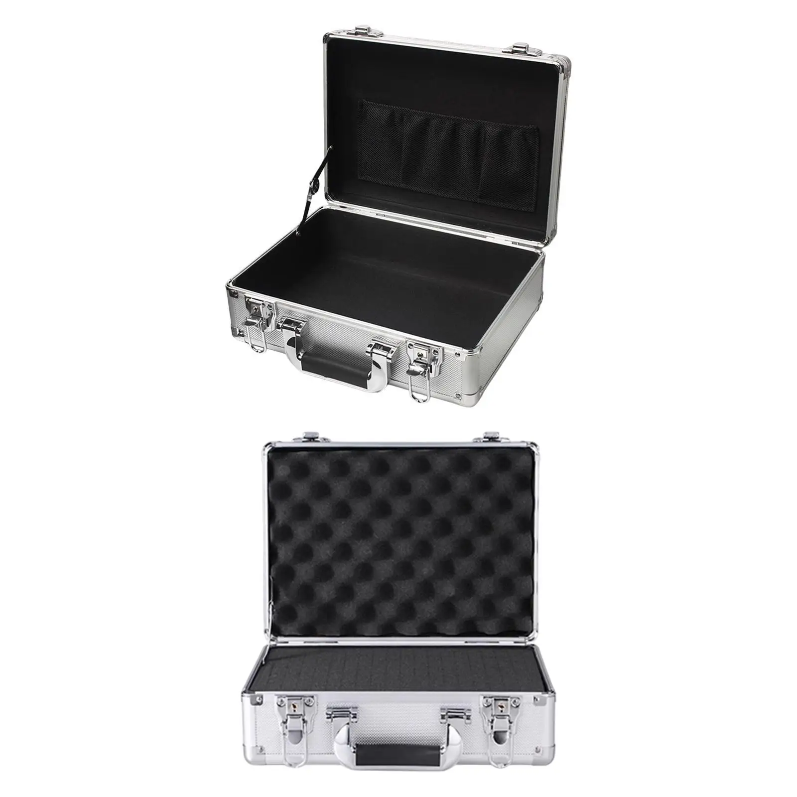 Aluminum Alloy Toolbox with Security Latch Storage Case Tools Equiment