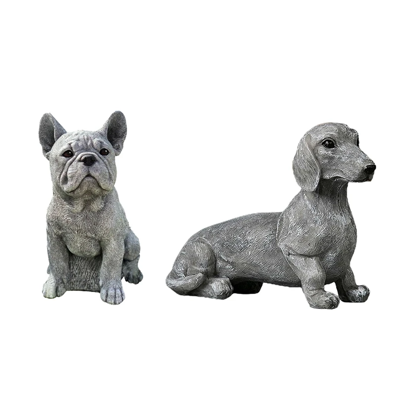 

Meditation Dog Statue Decorative Garden Ornaments Sitting Dog Resin Gardening Craft Meditation Dog Garden Decoration