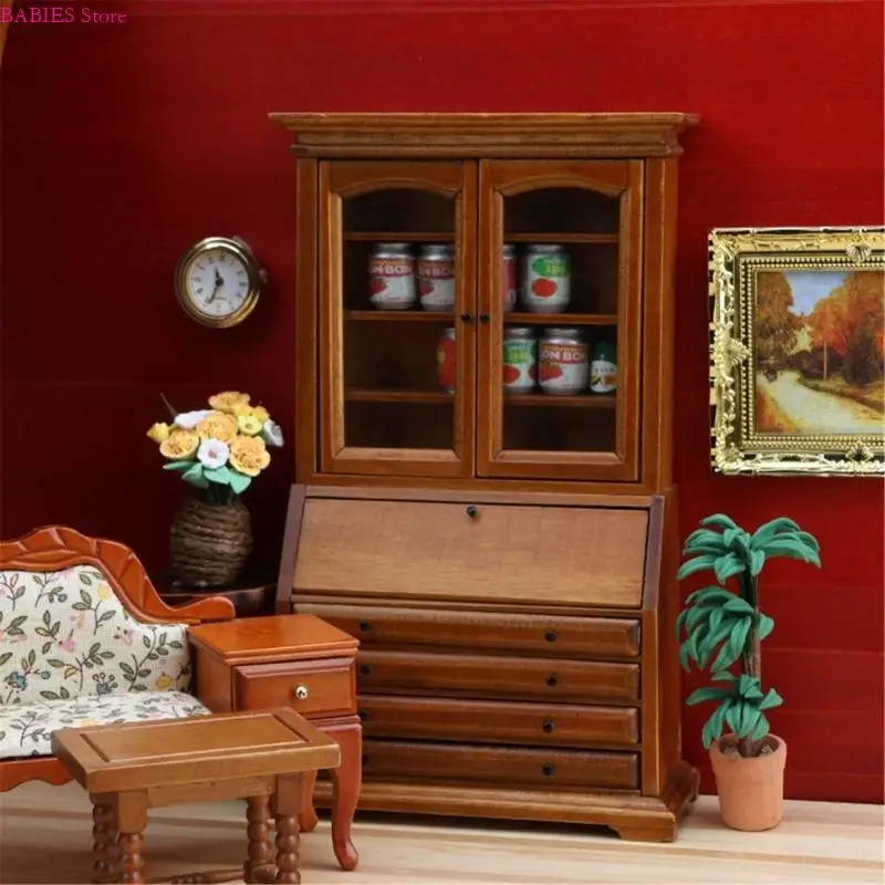 

C9GB 1/12 Scale Dollhouses Miniature Cabinet Perfect for Model Enthusiasts and Creative Scene Decoration Dollhouses Furniture