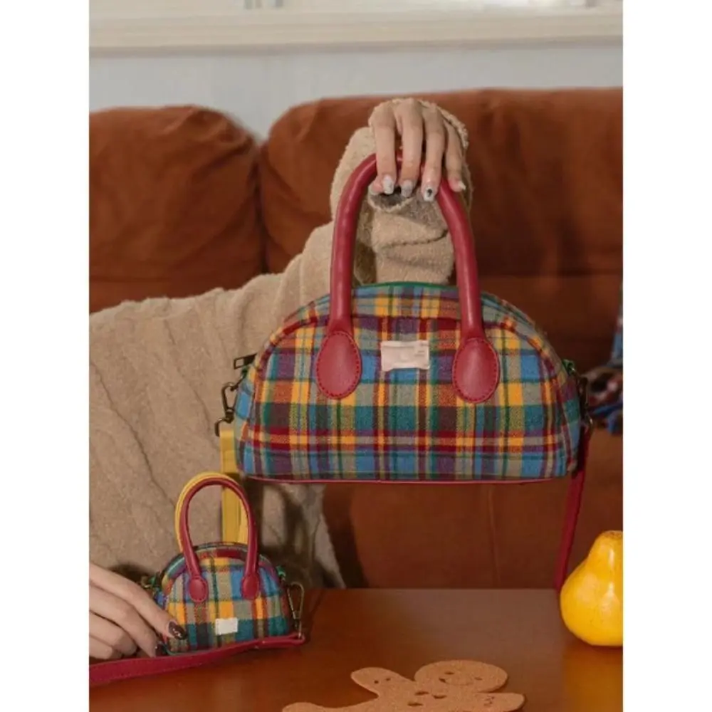 

Handbag, Shoulder Bag Coin Purse, Crossbody Bag, Retro Plaid, Headphones Small Coin Purse Christmas Coin Purse Mom Gift