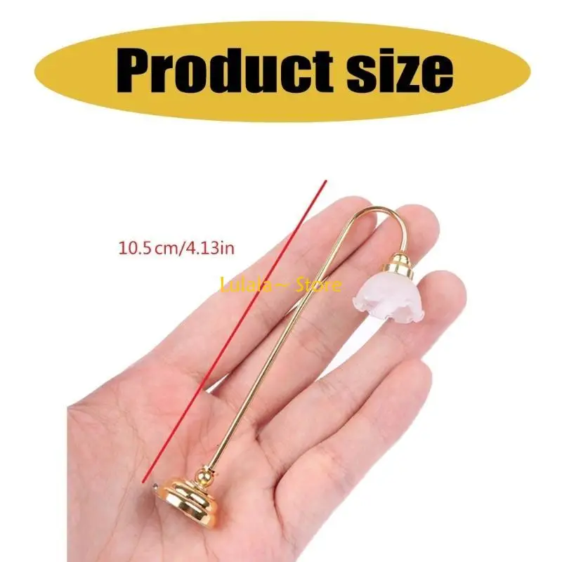 Y4QA Miniaturblumenbodenleuchte Modellpuppenhaus Accessoires Rollenspieleinrichtungen