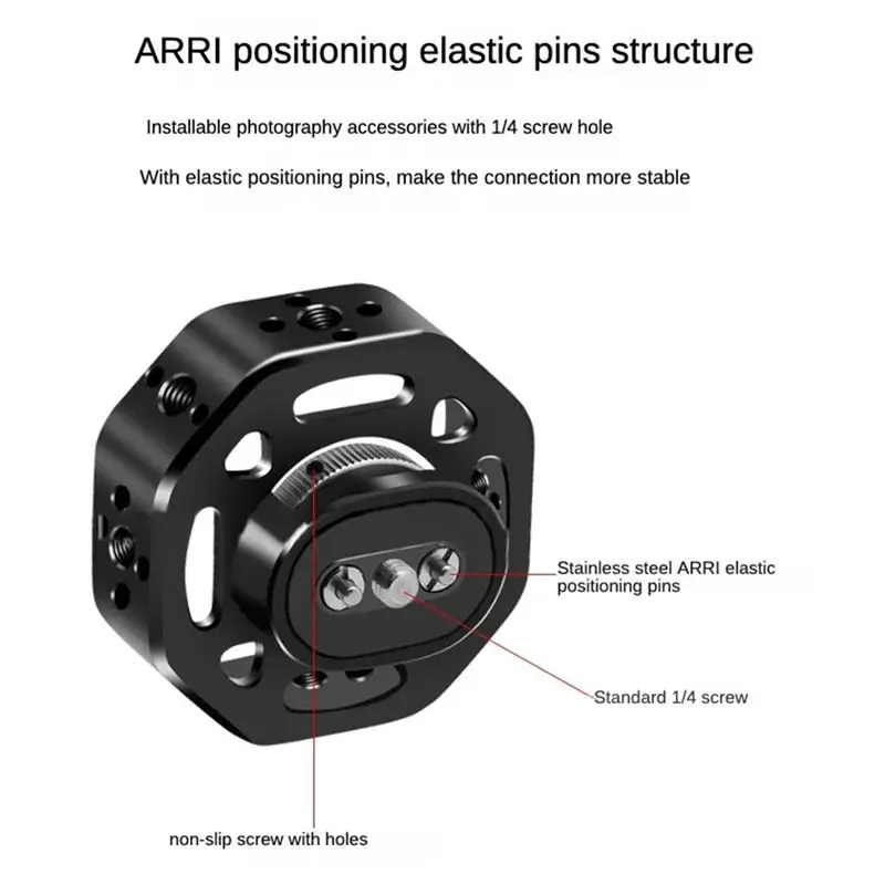 AC57-Side Handle For DSLR Camera Cage Video Rig With 1/4 3/8 Threads ARRI Position Pins Universal Quick Release Handgrip