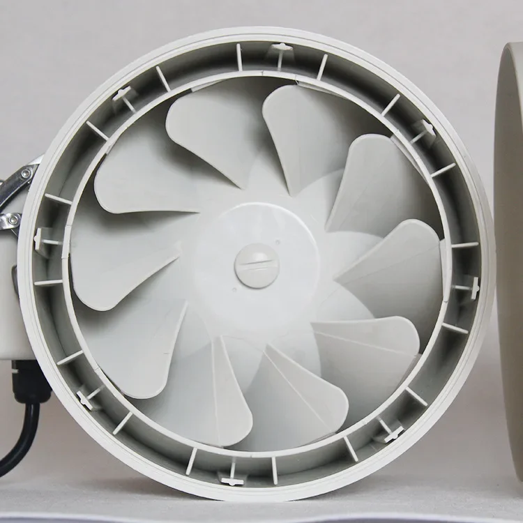 พัดลมดูดอากาศในแนวทแยงขนาด 10 นิ้ว พัดลมดูดอากาศอุตสาหกรรม พัดลมดูดอากาศแบบวงกลม บริสุทธิ์พัดลมดูดฝุ่น