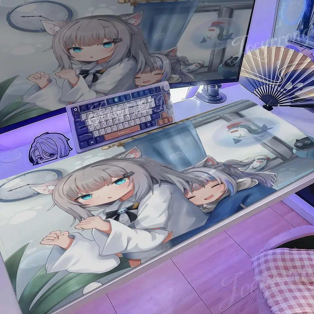 

Gawr Gura Mouse Pad 1000x500 Hot Anime Taro Sakamoto Days XXL Large Gaming Non-slip Office Keyboard Mats Desk Mat