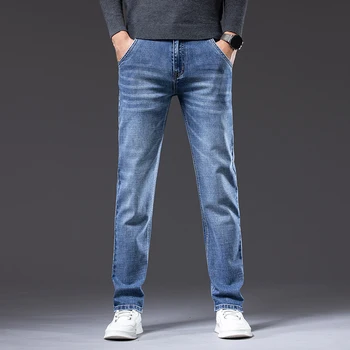 Autumn Winter New Business Men's Jeans Classic Fashion Stretch Washed Casual Denim Trousers Comfortable Straight Male pants 2 Autumn Winter New Business Men's Jeans Classic Fashion Stretch Washed Casual Denim Trousers Comfortable Straight Male pants 2