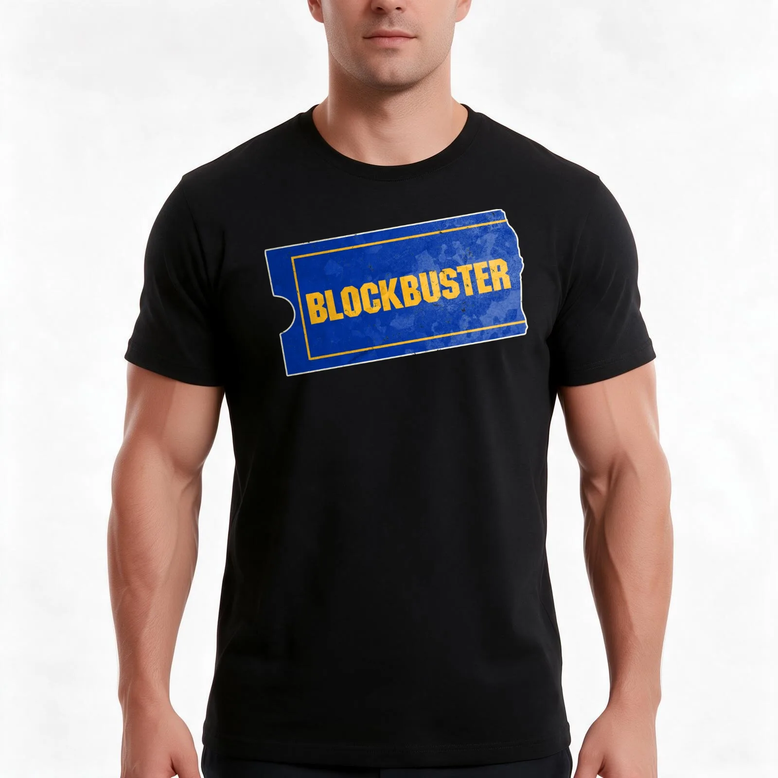 Blockbuster T-Shirt Summer Casual Cotton Tee Oversized Streetwear Tops Vintage Graphic Print Loose Fit Short Sleeve