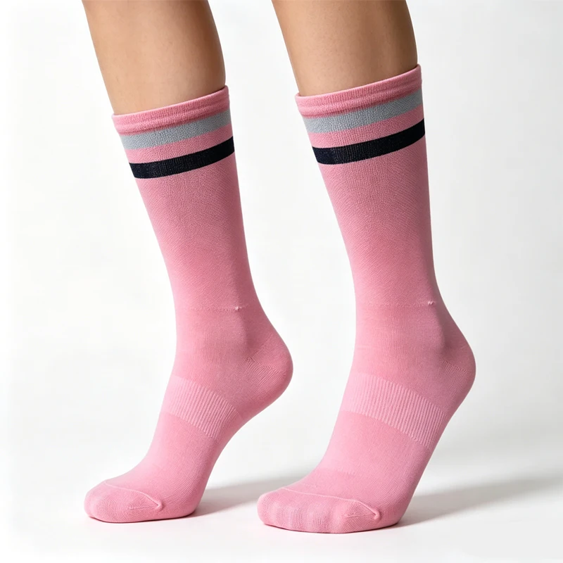 Striped Professional Cycling Mid Length Couple Socks Outdoor Comfortable Wear Resistant Sweat Absorbing Breathable Sports Socks - view 5