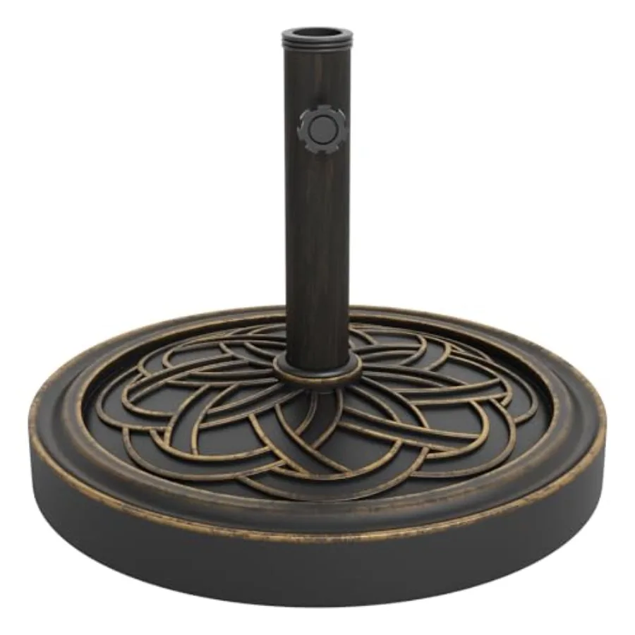 

Основание для круглого садового зонта Garvee, 20 дюймов, усиленная подставка под зонт с регулируемыми адаптерами для стойки, подходит для стойки диаметром от 1,5 до 2,1 дюйма