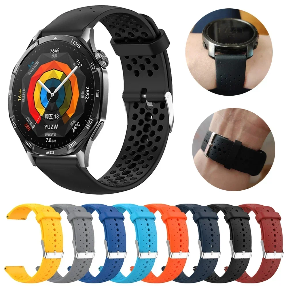 20mm 22mm Straps For Huawei Watch GT 5 Pro Band GT5 GT4 46mm GT2 3 SE Pro 46 42mm Watchband Silicone Smart watch Strap Bracelet