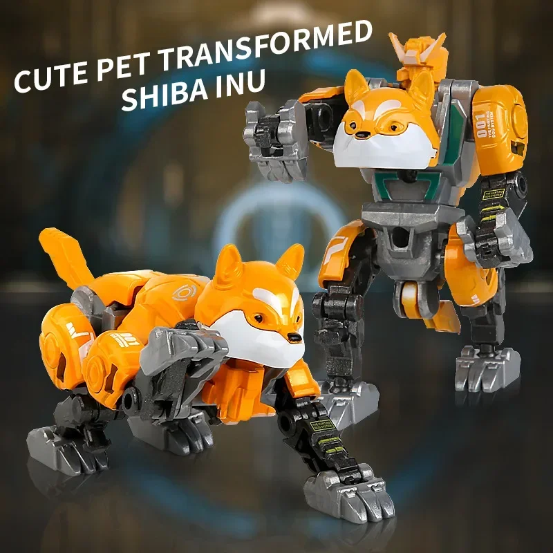 2 in1 Transformation Robot Toy Deformation Dog Transforming Mecha Robot Deformation Action Figure Model Toys Deformed Robot