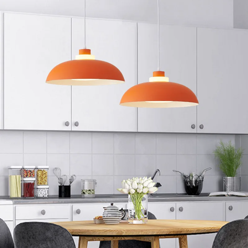 Creative Macaron LED UFO Pendant Light New Nordic Simple and Bar Bedroom Bedside Office Classroom Dining Room Pendant Lamp