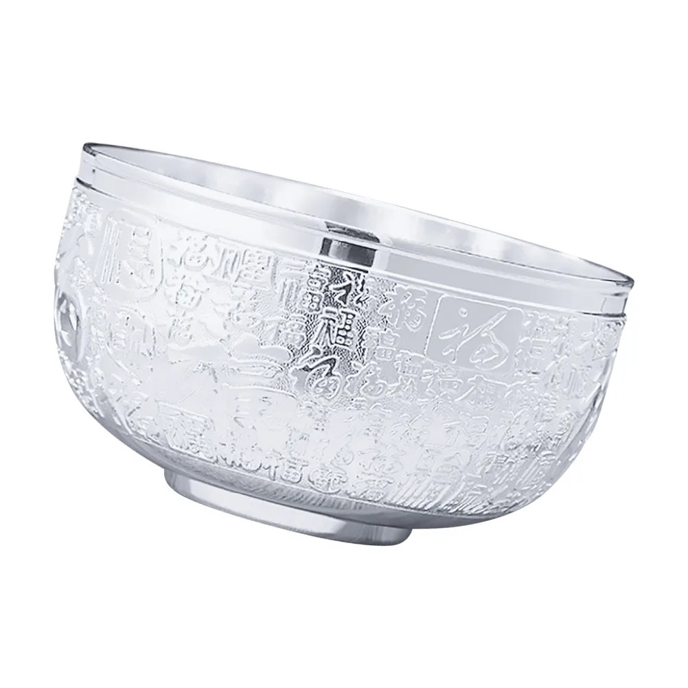 

Metal Dining Bowl Premium Alloy Household Serving Bowl for Salad Noodle Dessert Food Storage Creative Home Tableware