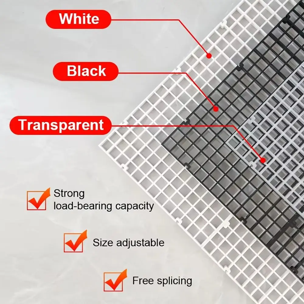 1Pcs Multifunctional Isolation Grid Board Plastic Black White Undergravel Bottom Plate Tray 30x30cm Seperator Divider Board Net