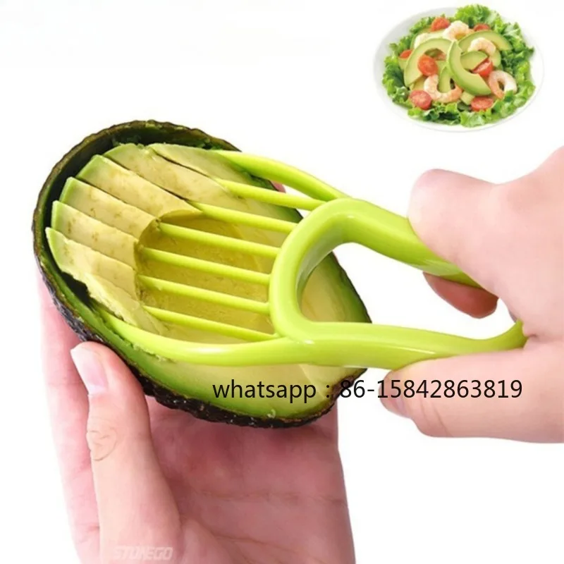 1PC 3 in 1 Avocado Slicer Shea Corer Butter Fruit Peeler Cutter Pulp Separator Plastic Knife Kitchen Vegetable Tools