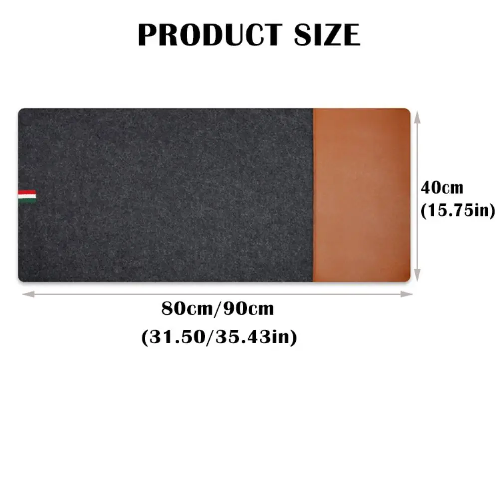 Felt Leather Mouse Pad Waterproof Non-slip Computer Laptop Mousepad Large Multi Color Keyboard Mice Mat Home Office