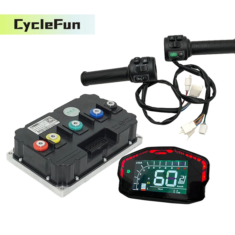 

FarDriver ND721200 DC 600A Phase 1200A 72V Controller With DKD YXT Display T08 Throttle Kit For 8KW-12KW Electric Motorcycle ATV