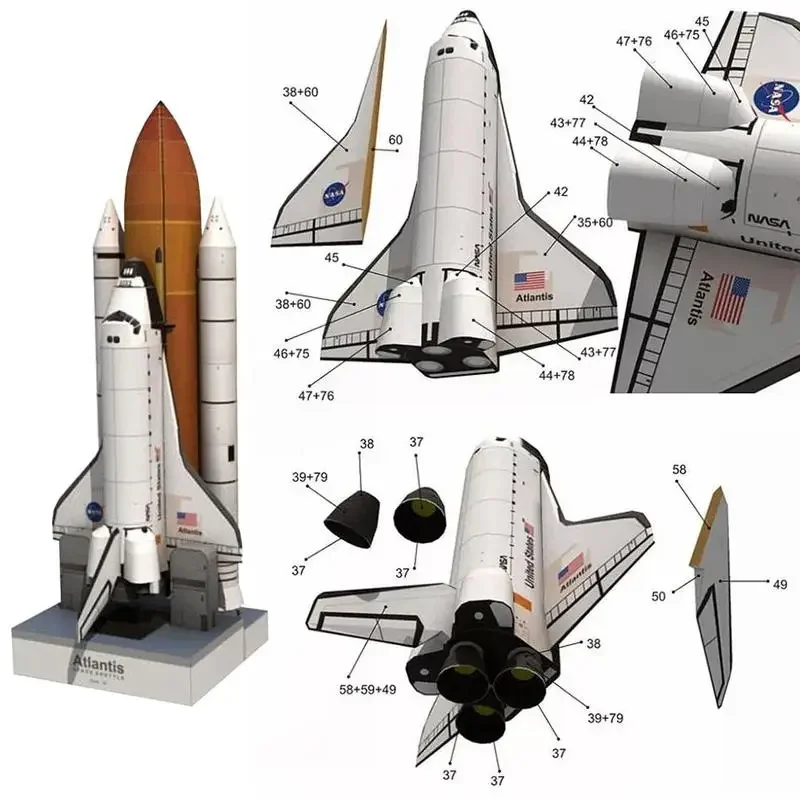 BuildMoc uzay Rocket roket fırlatma platformu yapı taşları Set uçak uçak mekik braketi bankası tuğla çocuk oyuncakları hediyeler