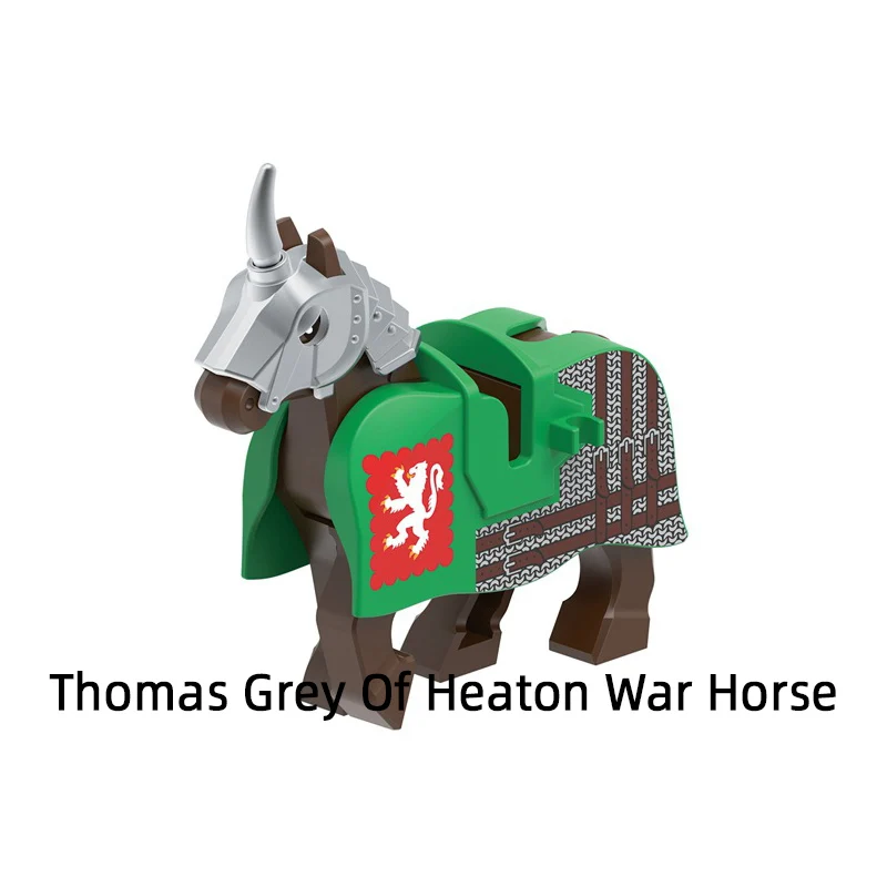 El corazón De León Thomas gris De Heaton Montagu Edmund De Thorpe caballo De guerra modelo bloques ladrillos MOC Set regalos juguetes G0181