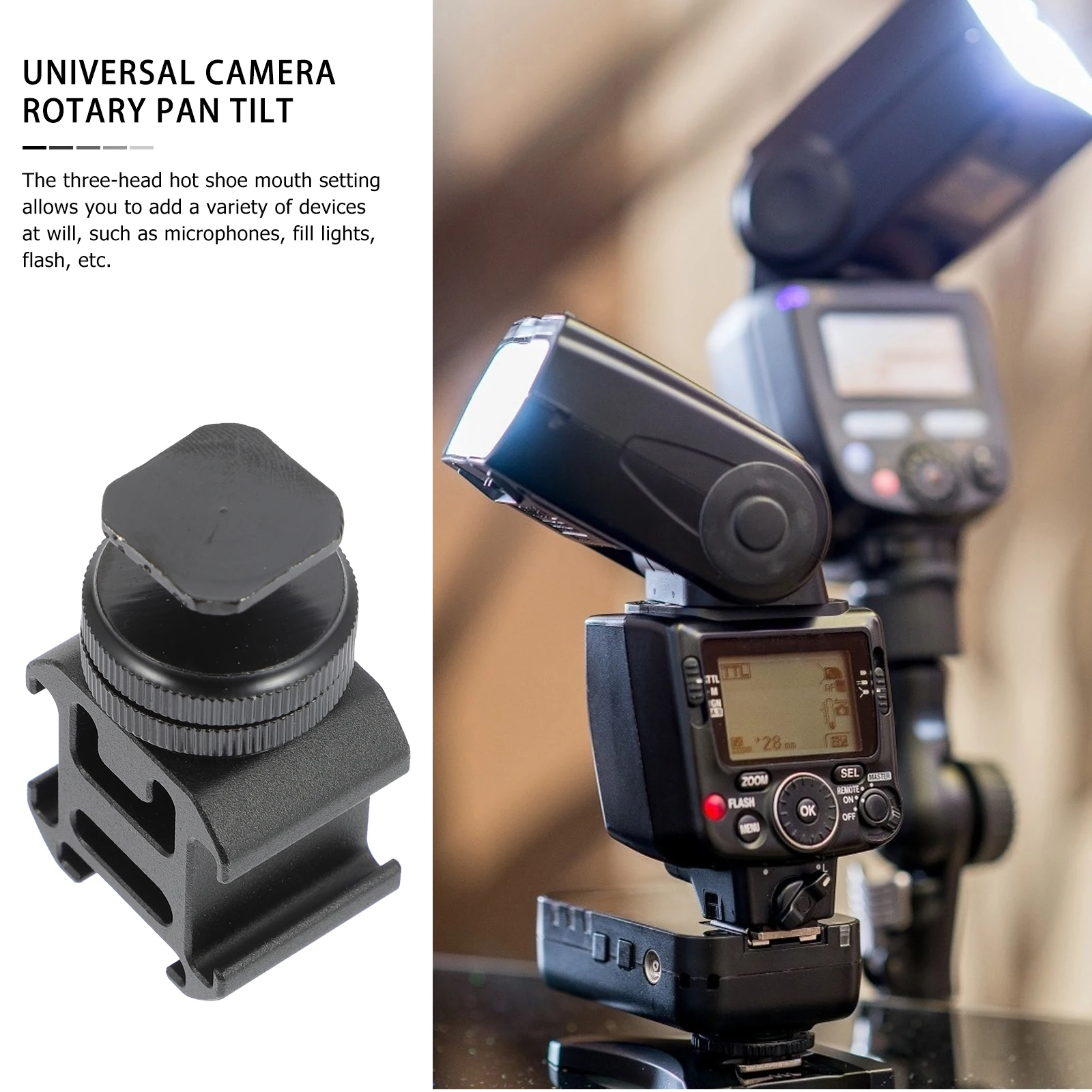 

Camera Hot Shoe Mount Adapter Tripod Screw Aluminum Alloy for Holder