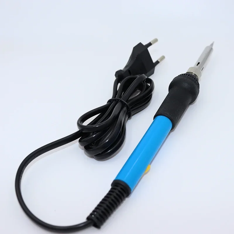 Timostention  Soldering Iron Kit Home Use Adjustable Temperature  Repair EU 220V Blue Solder Melting Gun