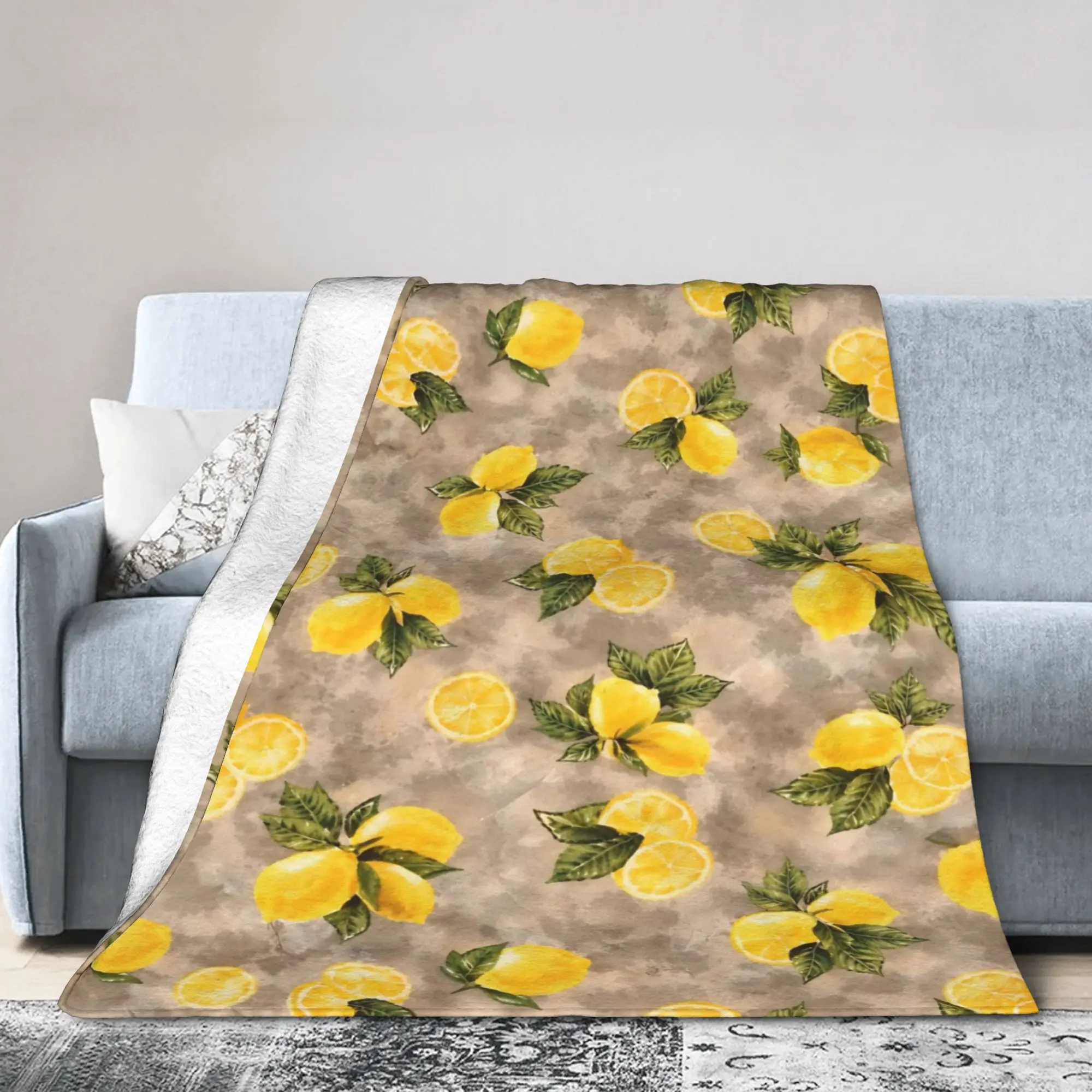 Y2K Lemon Sicily Rectangle Blankets Ultra-Soft Fleece  Cozy Throw Blanket Machine Washable