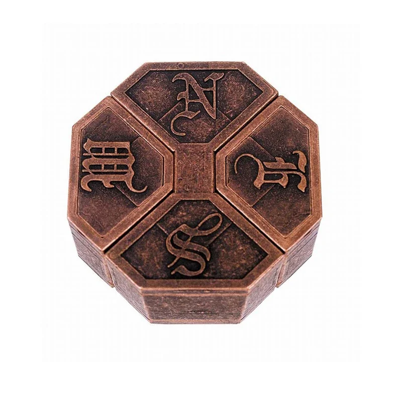 Bagua Lock Metal Puzzle Brain Teasers Box Eight Trigrams Lock IQ Toys For Kids Adults Fidget For Anxiety Wit And Logica Games