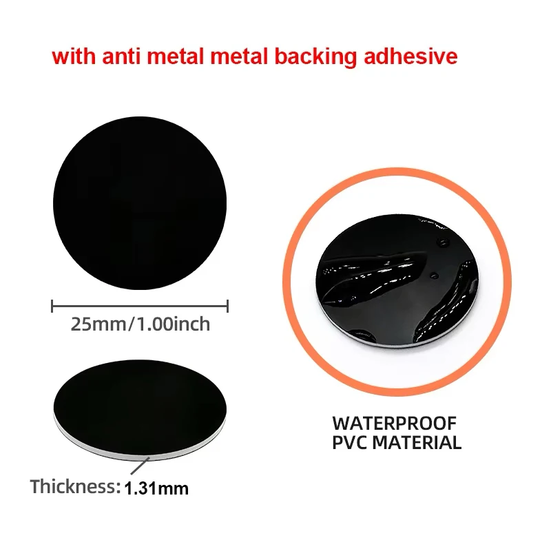 13.56MHz Ntag215 Coins Card with Anti Metal 504 Bytes ISO/IEC Anti magnetic field interference 25mm PVC Ntag 215 NFC Tag