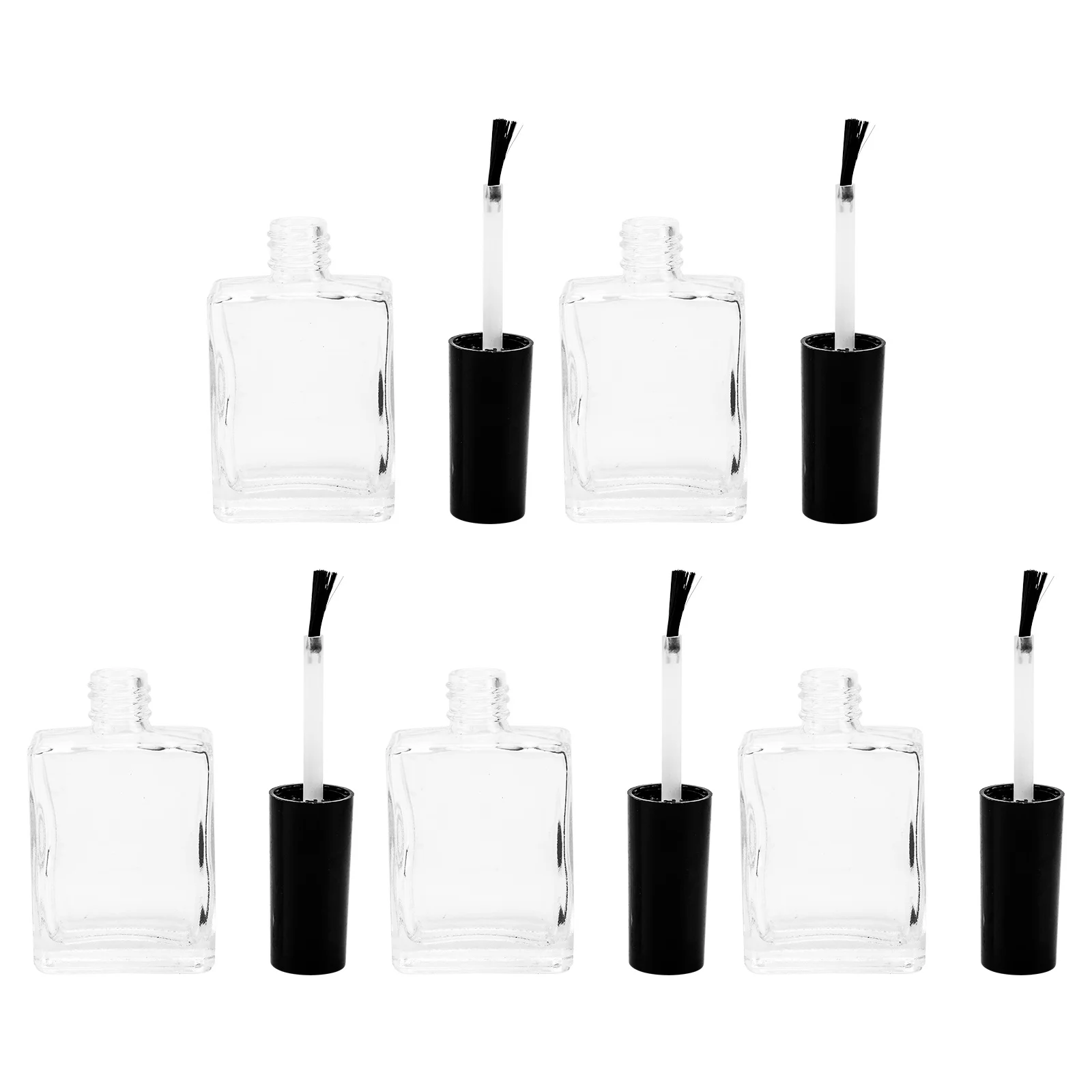 

5Pcs Empty Nail Polish Bottles Clear Small Portable Nail Polish Containers Premium Brush Leak Proof for Travel DIY