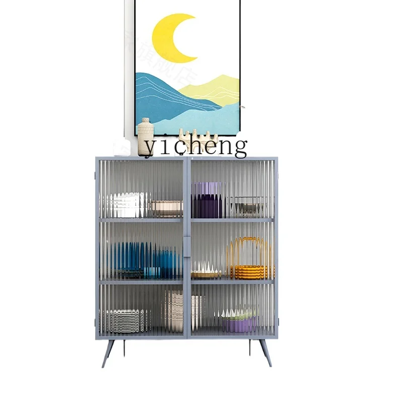 

Tqh Side Cabinet Iron Light Luxury Storage Small Cabinet Narrow Tea Storage Cabinet Living Room Wall