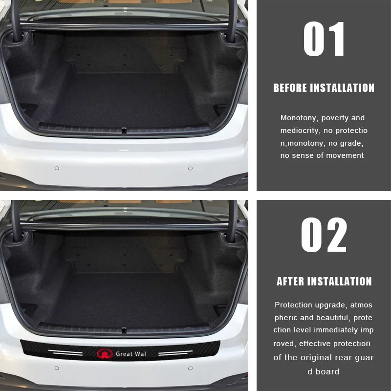 1pcs Car trunk scratch strip trunk protection collision strip For Great Wall Hover H5 H3 Safe M4 Wingle 5 Deer Voleex C30