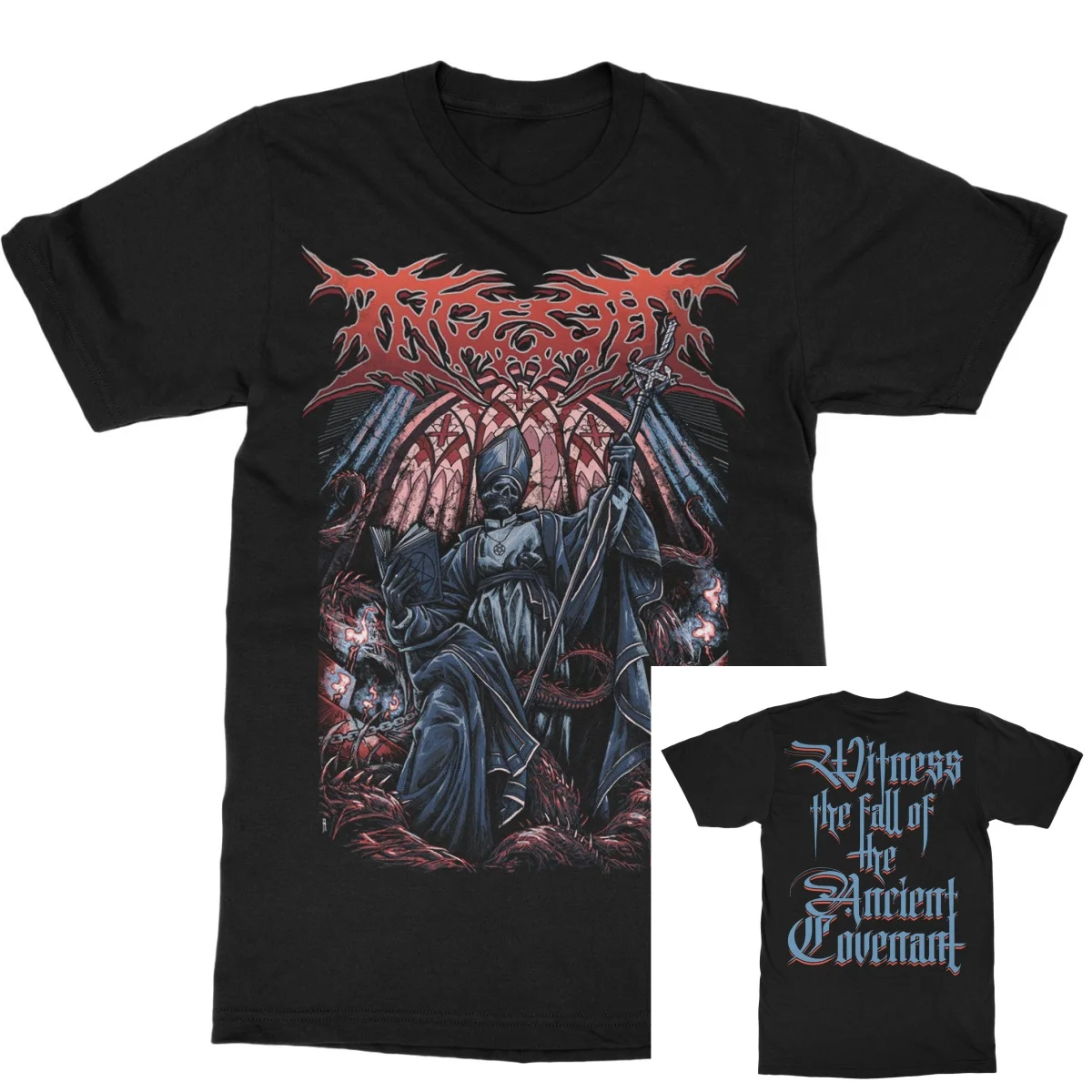 Ingested Ancient Covenant Band T-Shirt 100% Cotton Graphic Tee Men Women Summer Streetwear Top