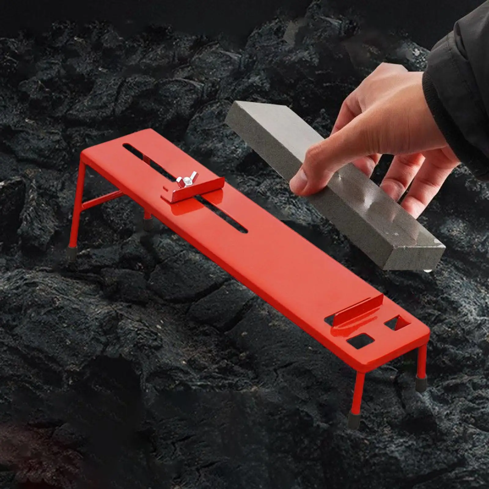 Sharpening Stone Holder Grindstone Stand Shelf Carbon Steel Professional Home Bracket Non Slip Guided Bridge
