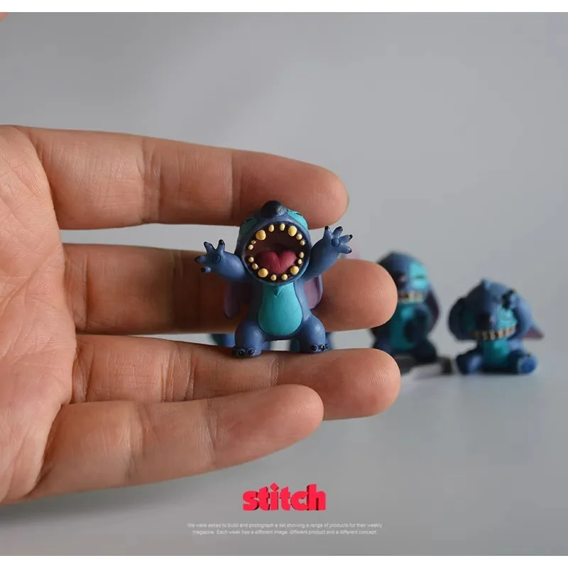 Disney Stich Anime Figur Puppe Cartoon Stich Spielzeug Ornamente Micro Landschaft Schreibtisch Dekoration Modell PVC Figur Kind Geburtstag Geschenke