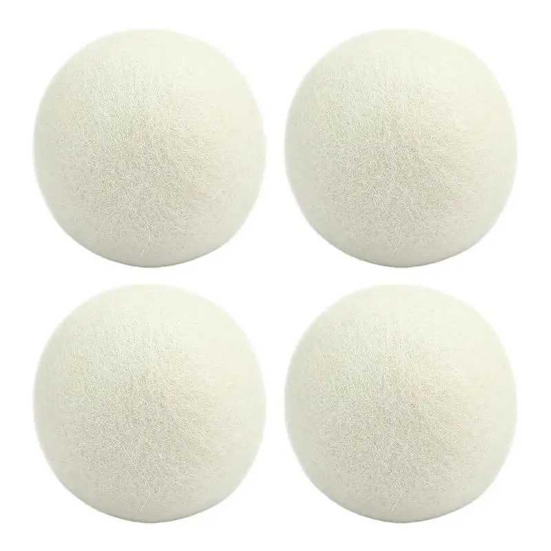 4PCS Wool Dryer Balls Fabric Virgin Reusable Softener Laundry 6cm 8cm Dry Kit Ball Practical Home Washing Balls Wool Dryer Balls