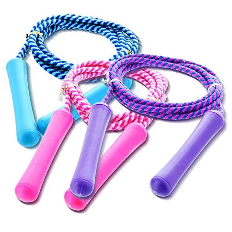 

Adjustable Size Colorful Jump Rope for and Teens - Outdoor Indoor Fun Games Skipping Rope Exercise Fitness Activity and Party F