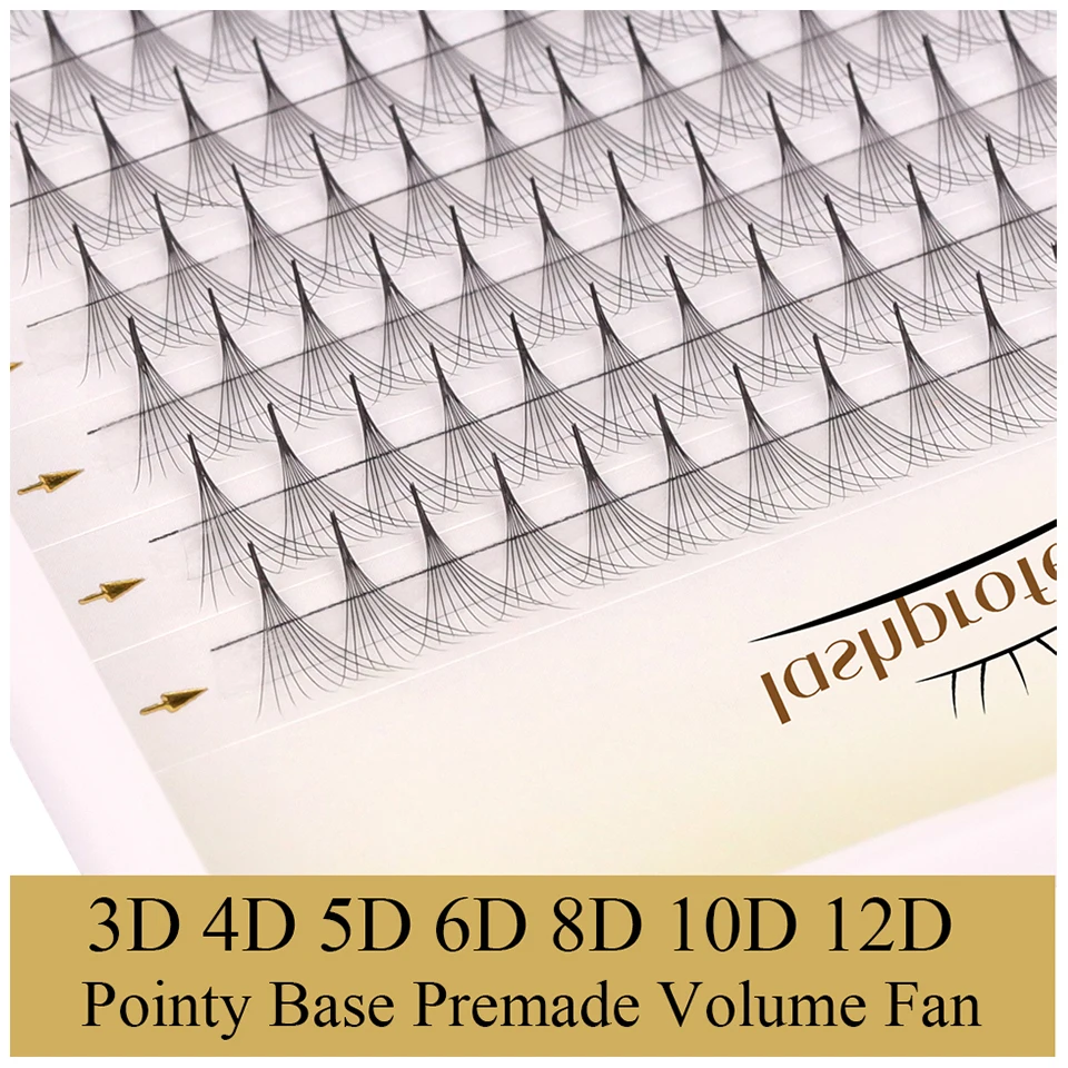 

Pointed Base Premade Fans Eyelash Thin Slim Premade Volume 8D/10D/12D 320Fans 3D/5D/14D Eyelash Extensions Faux Mink Fanned Lash