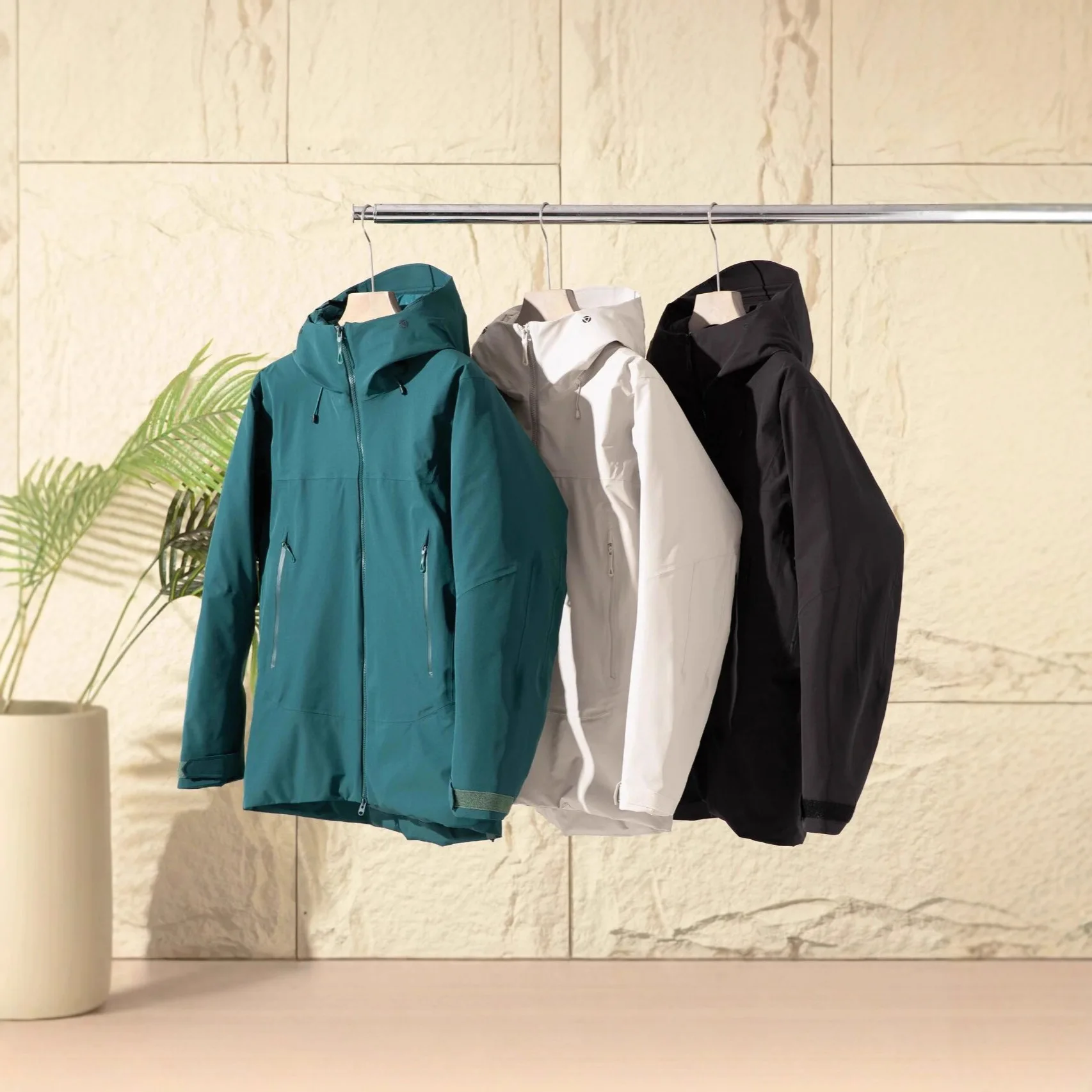 

Qui Temperature Regulation down Jaet Polar Thermal System Breathable Zipper Men's Outerwear Thiened Warm Casual Sle