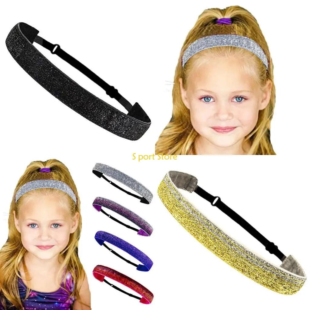 U2JB Glitter Headband Non-slip Teen Girl Hair Accessories Stretchy Fashion Headband for Sports and Yoga,and Party-Favors