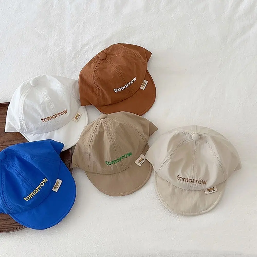 

Ins летняя бейсболка с надписью, мягкая быстросохнущая детская фуражка, дышащая тонкая детская кепка с козырьками для малышей