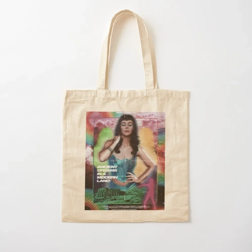 Ancient Dreams In A Modern Land Poster Tote Bag Lady bags eco bag folding Women's tote bag