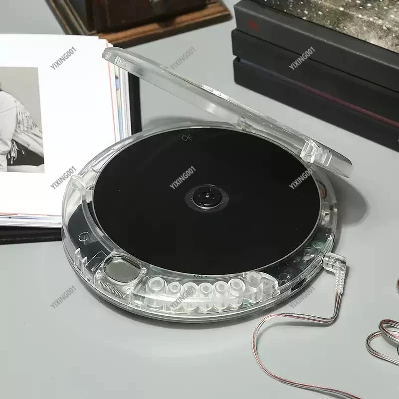 

Retro Transparent CD Player Walkman Portable with Headphones And USB Cable - Ideal Gift for Music Lovers