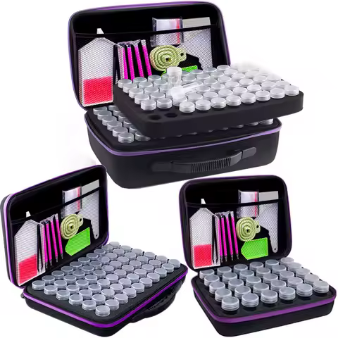 DIY Diamond Painting Embroidery Storage Box, Nail Art Jewelry Rhinestone Mosaic Storage Container, Multifunctional Storage Box